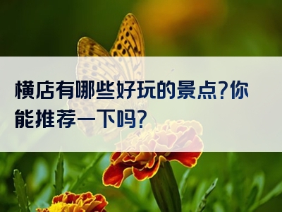 横店有哪些好玩的景点？你能推荐一下吗？