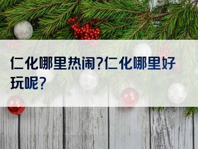 仁化哪里热闹？仁化哪里好玩呢？