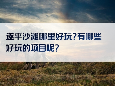 遂平沙滩哪里好玩？有哪些好玩的项目呢？